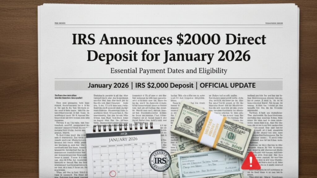 IRS Announces $2000 Direct Deposit for January 2026