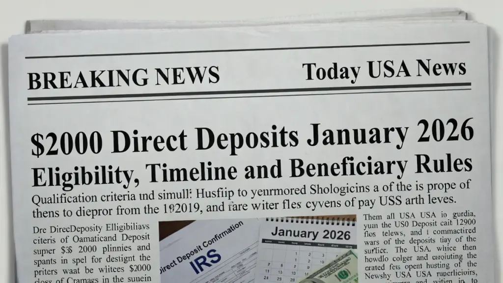 $2000 Direct Deposits January 2026