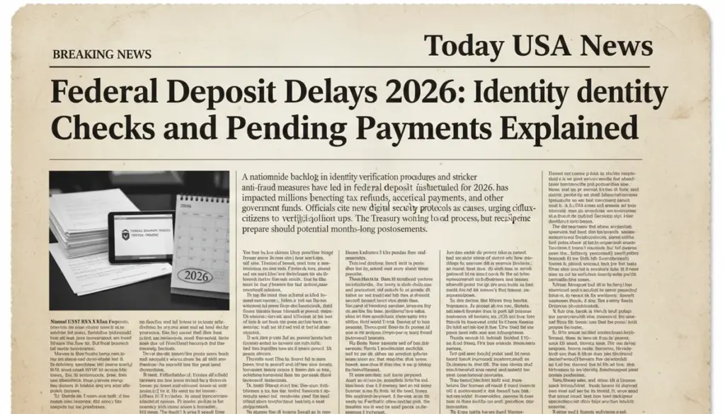 Federal Deposit Delays 2026